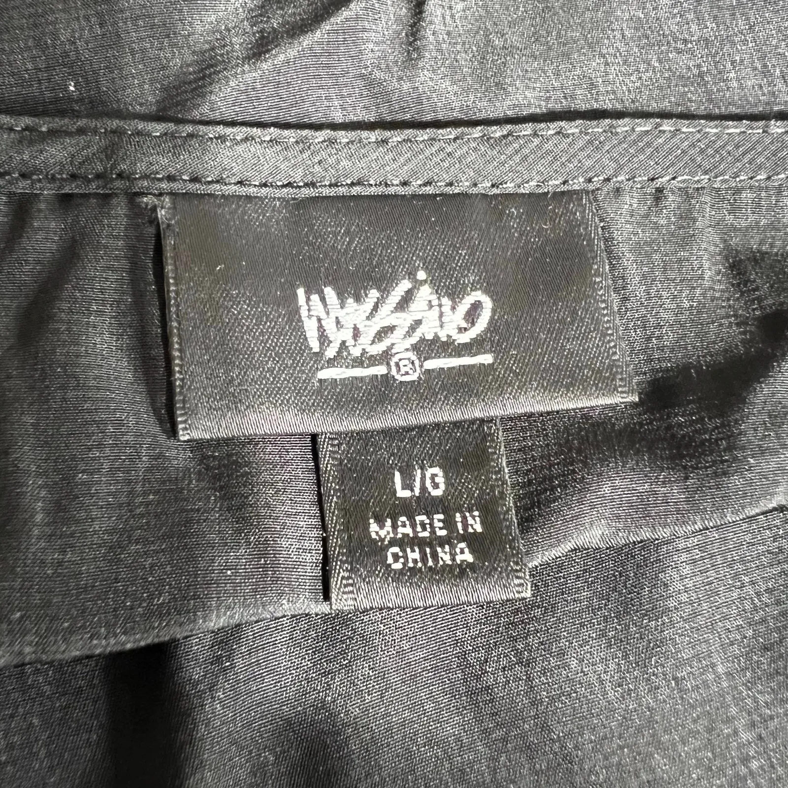 Mossimo Womens Camisole Tank Top Spaghetti Strap Lace Satin Black Large - Image 8