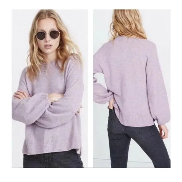 Madewell Lilac Payton Pullover Sweater in Coziest Yarn #AD041 Size XS - Image 2