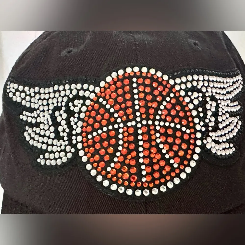 Embellished Black Cap with Basketball Design (898) - Image 8