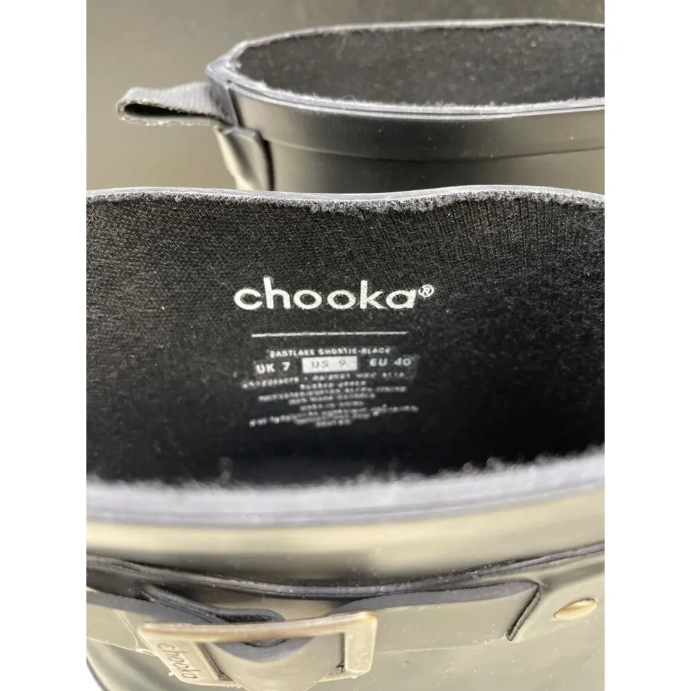 Chooka Womens Black Ankle Rain Boots Shoes Size 9 SKU 6448 - Image 4