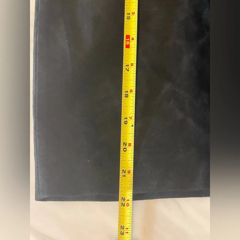 Vintage Toffs Black Suede Pencil Skirt Size Small 100% Pig Suede Lined - Image 8