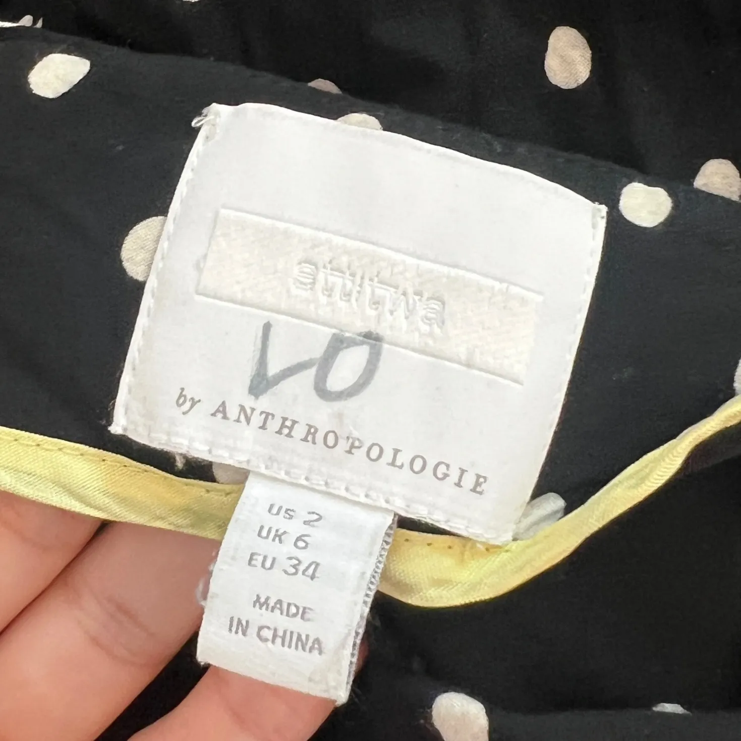 Anthropologie Ett:Twa Black Polka Dot Floral Trim Cropped Wide‎ Leg Pants - Image 6