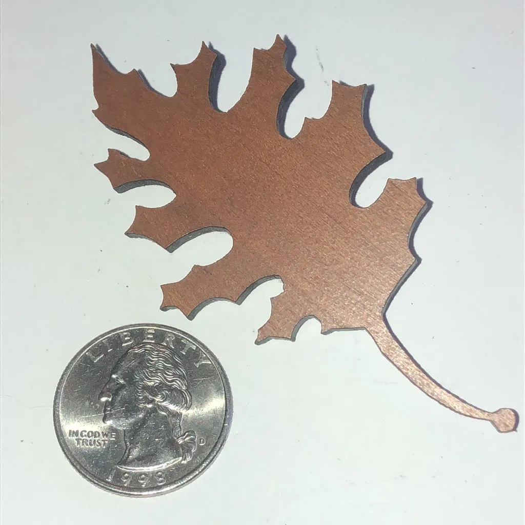 Wooden Boho Leaf Brooch Shoulder Pin Brown - Image 2