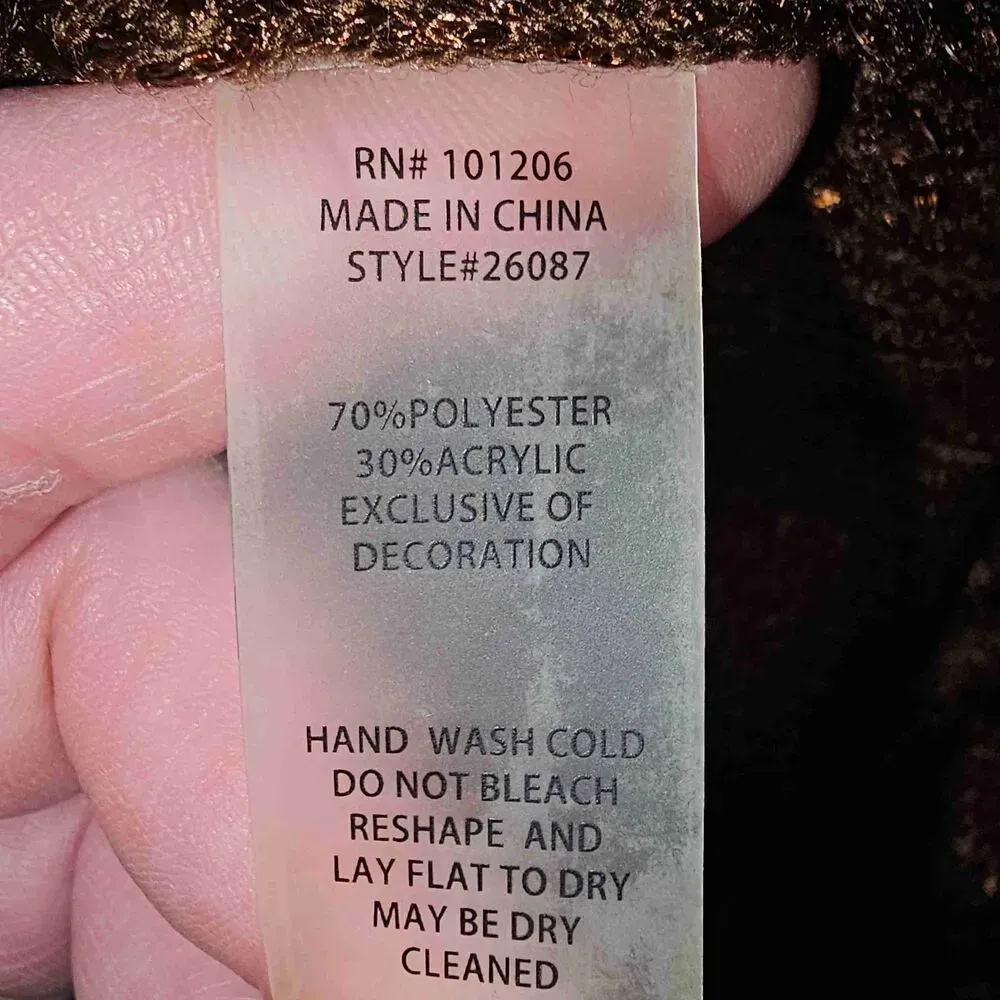 NWT Soft Surroundings Womens Bronze Acrylic Embellished V Neck Sweater‎ Medium - Image 5