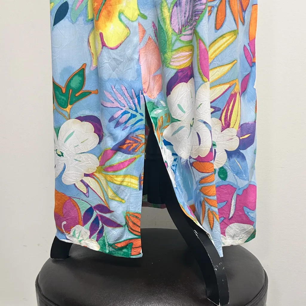 Jams World Vintage Luau Short Sleeve Button Shirt Maxi Dress Set Small Medium - Image 7