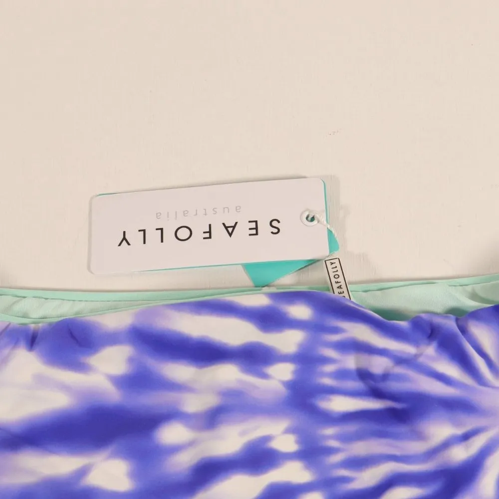 NWT Seafolly X Revolve Beach Break High Rise Bottom in Dazzling Blue - Image 5