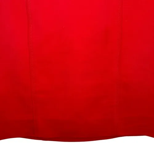 WHITE HOUSE BLACK MARKET Lipstick Red Goldtone Hardware Pencil Mini Skirt EUC  4 - Image 3