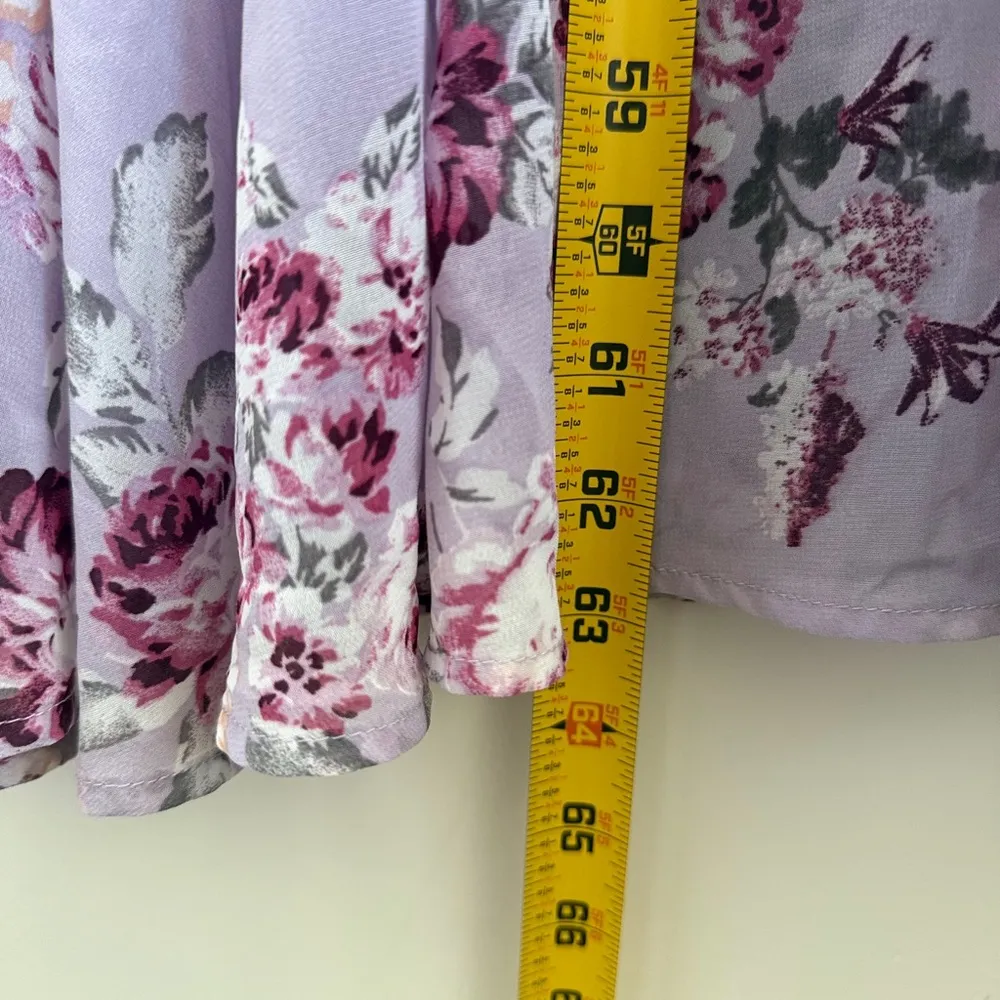 Lulus garden meandering Floral Lavender Maxi Dress sleeveless comfortable M - Image 3