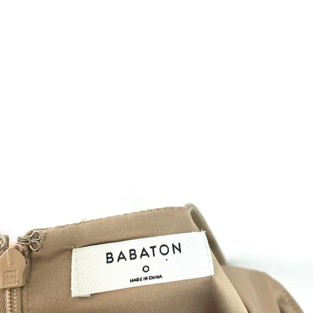 Aritzia Babaton Image Knee Length Faux Leather Square Neck Dress Sand Bluff-0 - Image 8