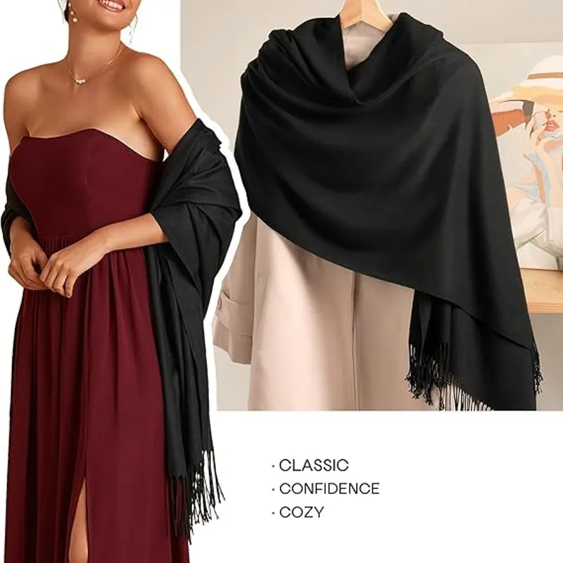 Pashmina Shawls and Wraps for Evening Dress and Winter Women's Scarf - Image 4