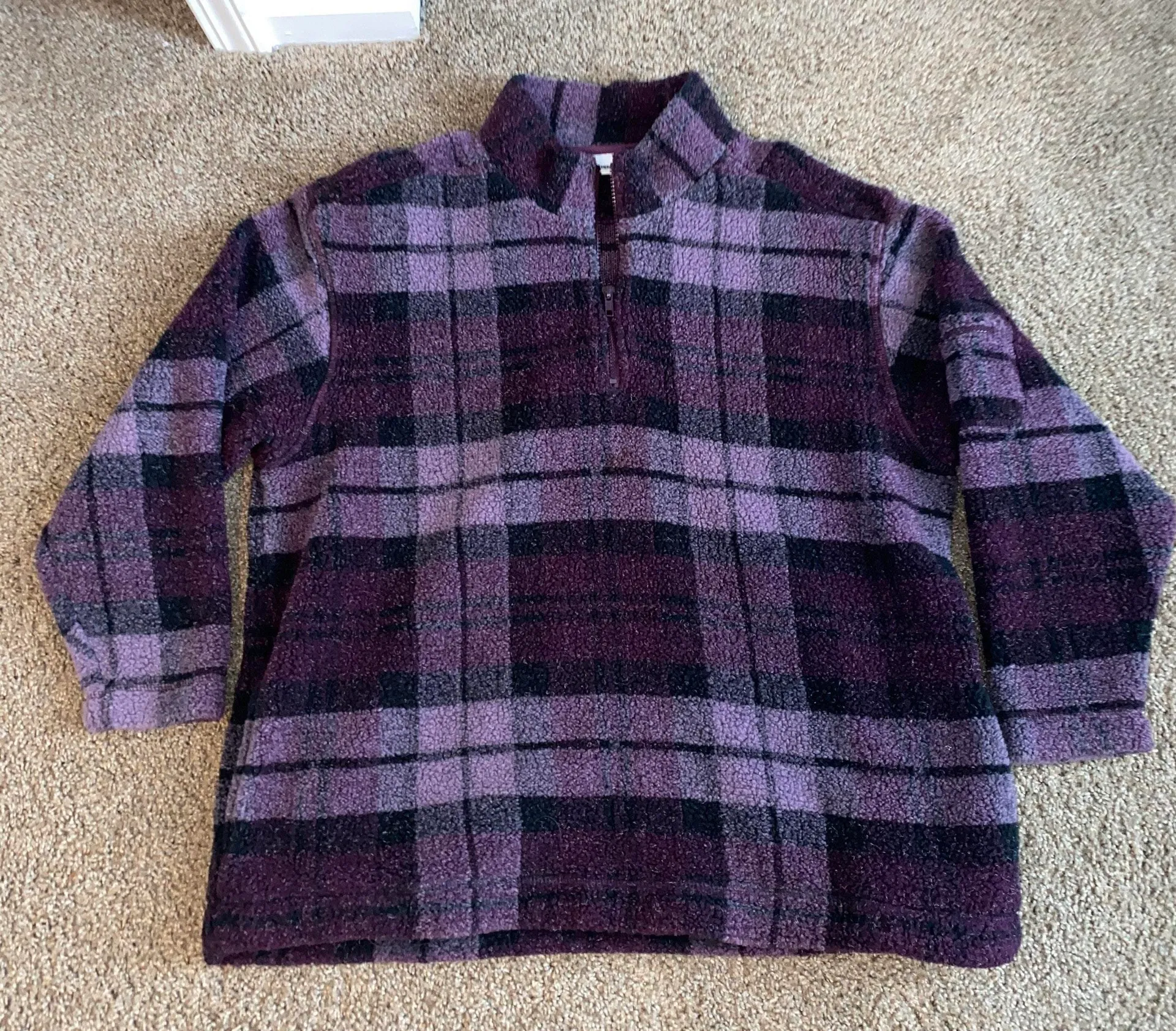 Oversized Teddy Quarter zip Purple Size L - Image 4