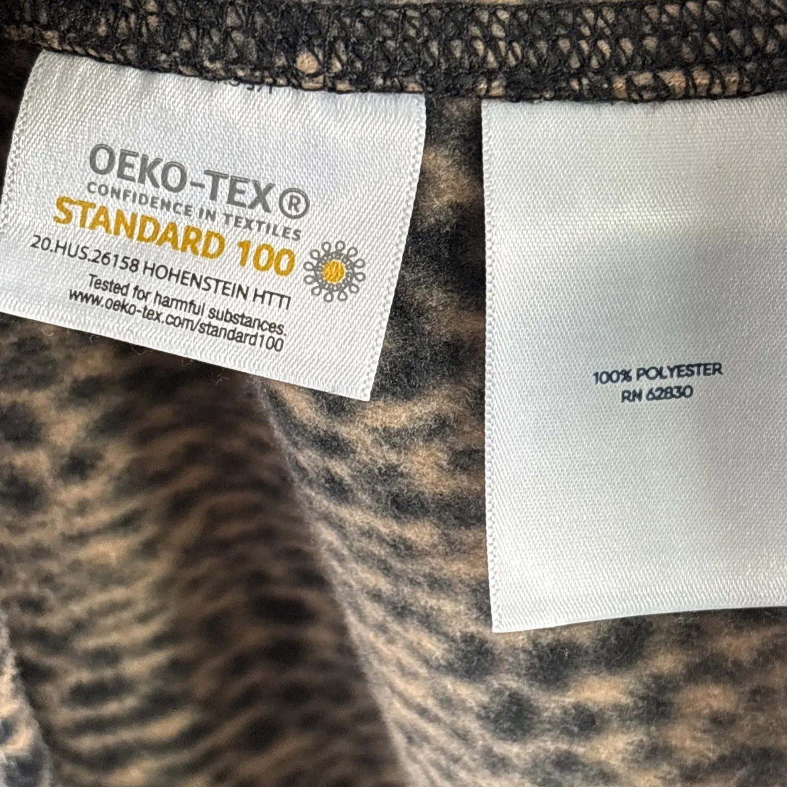 Lands End Fleece‎ Pullover Womens Sz M Leopard 1/4 Zip Shirt Outdoor Warm - Image 7