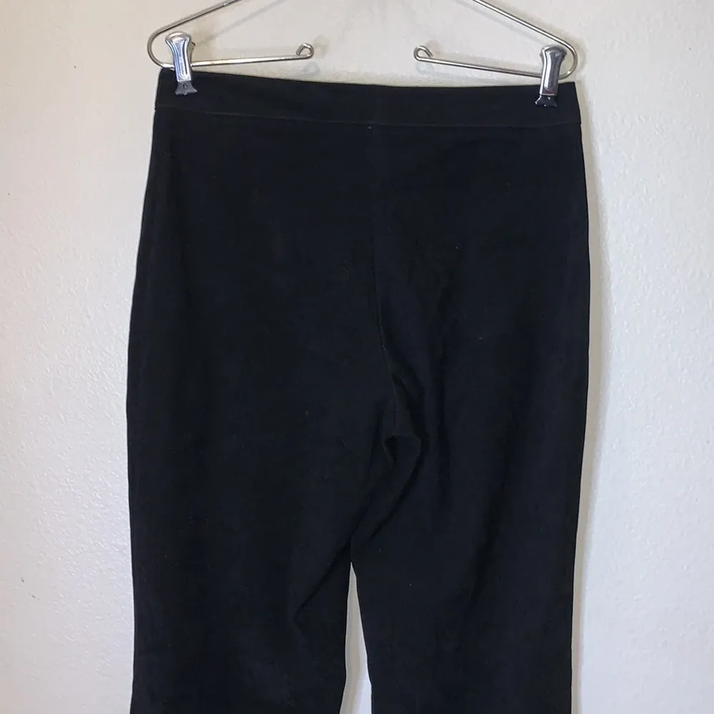 I.L.U. I Love You black faux suede bootcut dress pants Size undefined - Image 5