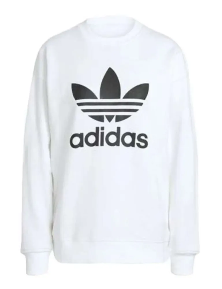 adidas Originals Trefoil Crew Sweatshirt sz S * flawed retro White - Image 1