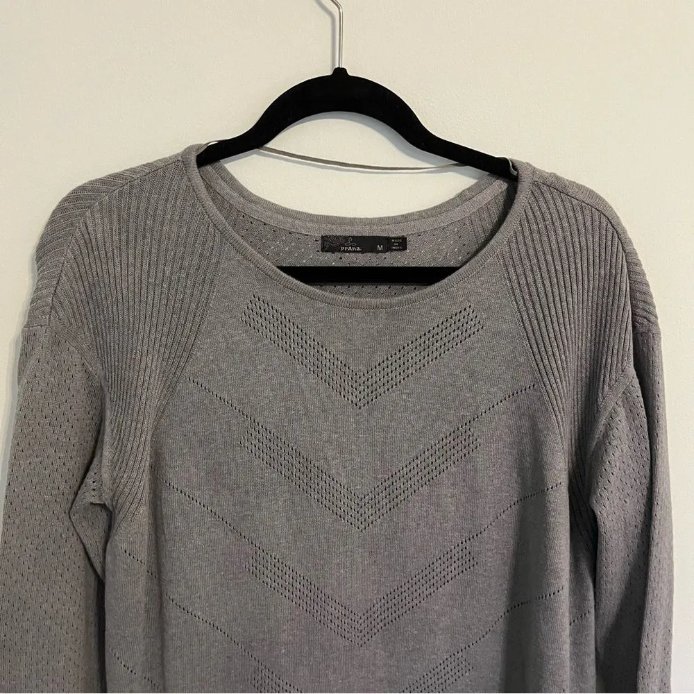 Prana Mainspring Sweater, Grey, Size M - Image 3