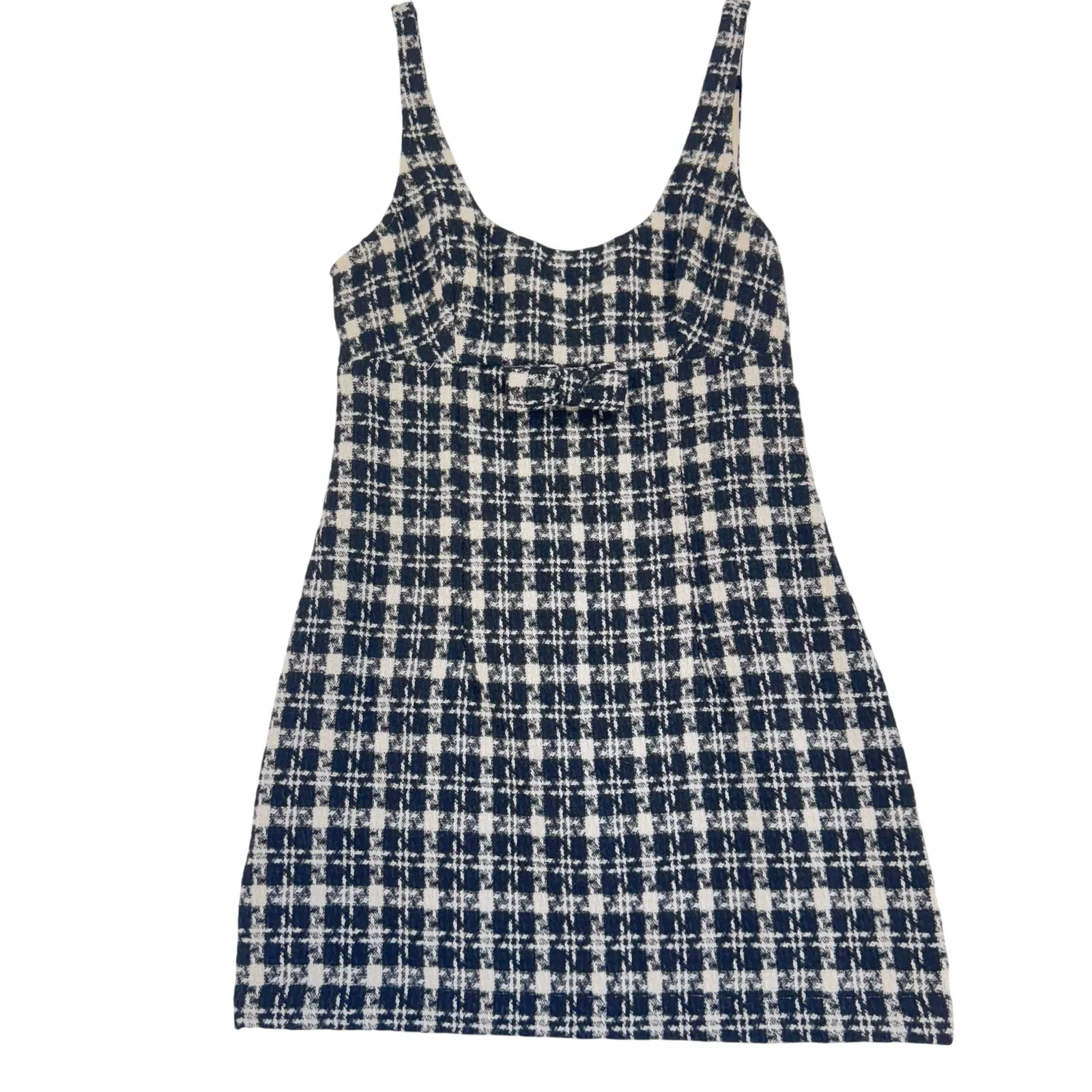 Urban Outfitters Plaid Tweed Mini Dress Preppy Y2K 90s Indie Grunge Women’s M - Image 2