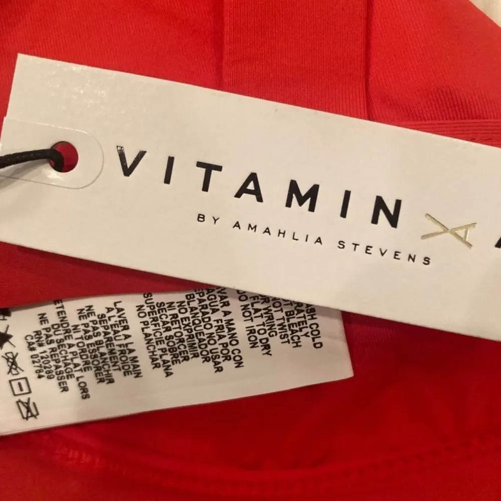 Vitamin A Red Bikini Top Size XL - Image 9