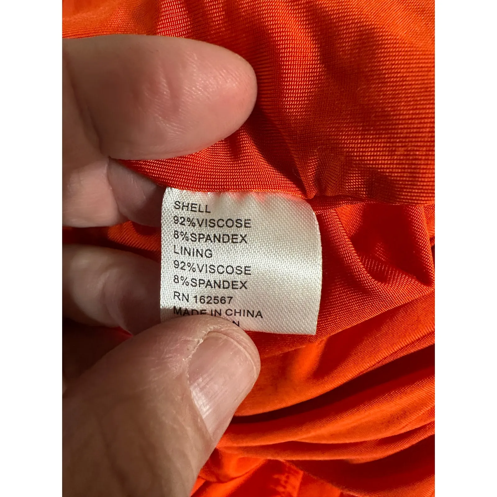 ATLEIN Maxi Dress Jersey Orange Cut Out Asymmetric Waist Sleeveless Size L - Image 8