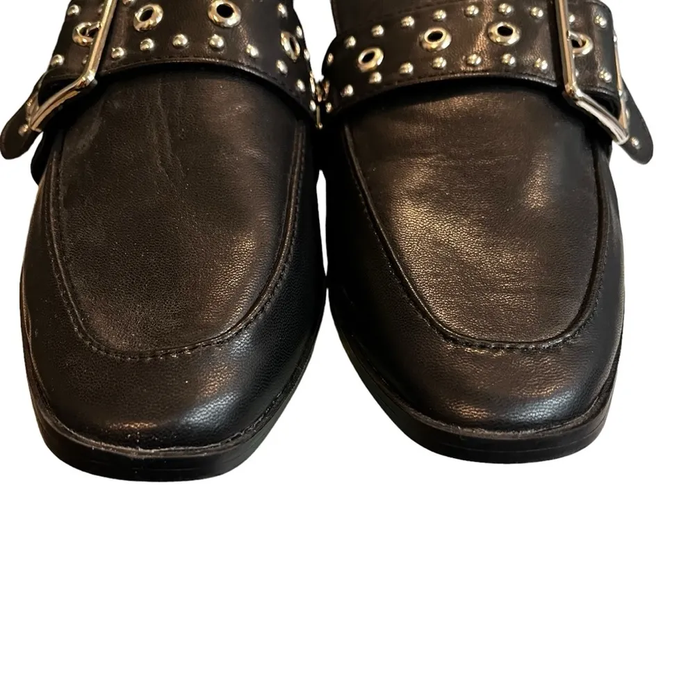 Vintage Havana Maureen Studded Buckle Loafers Shoes Black, Sz 7.5 - Image 9