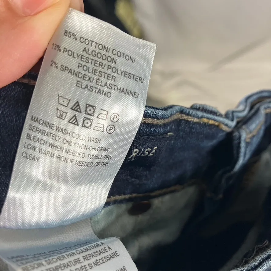 Lucky Brand Womens Mid Rise Skinny Ankle Jeans Dark Wash Size‎ 6/28 Distressed - Image 7