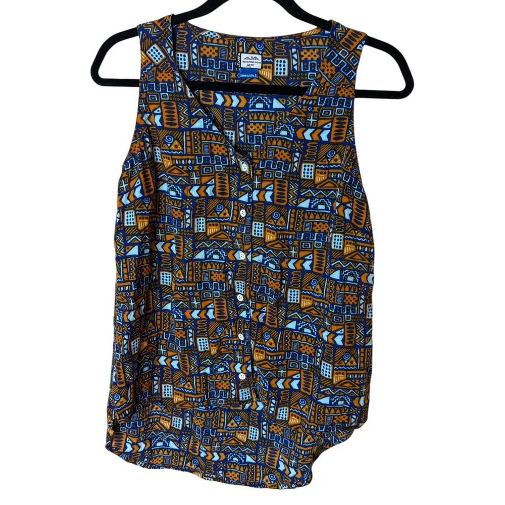 KAVU Women’s Sz Small Beryl Tank Top Blouse Sleeveless Rayon - Image 2