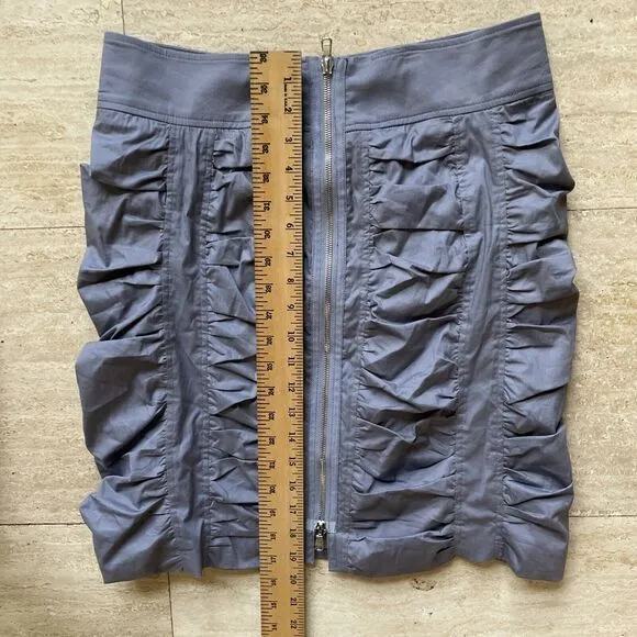 Cotton Club Size L Gray Faux Wrap Ruffle Hem Midi Skirt‎ - Image 5