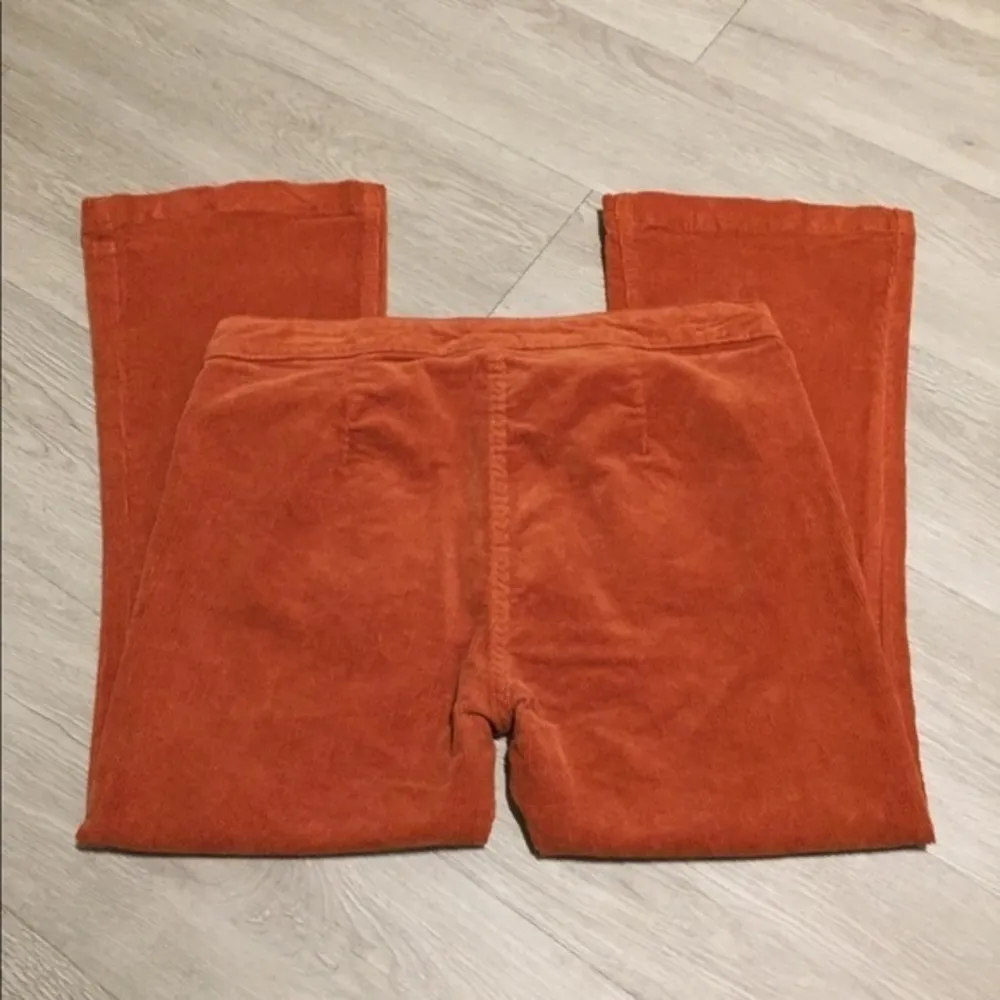 New Orange Corduroy Cropped Pants 70s - Image 4