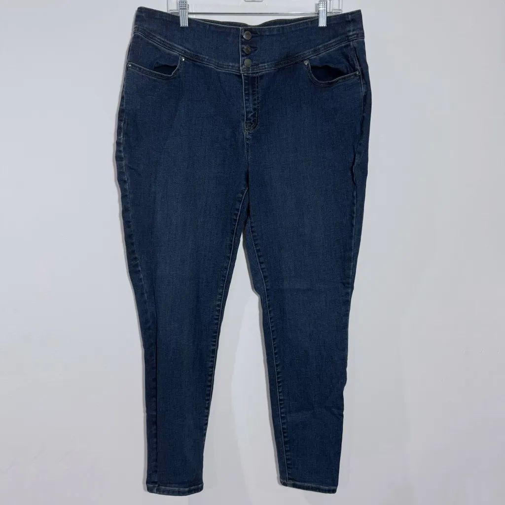 Lane Bryant Flex‎ Waistband High Rise Jegging In Blue Wash Size 18 - Image 2