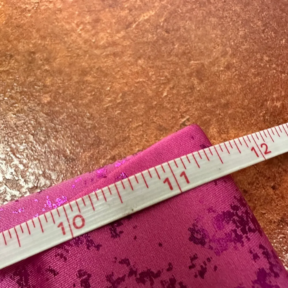 NWT Terez Metallic Pink High Waisted Stretchy Yoga Lounge Leggings Size XS - Image 5