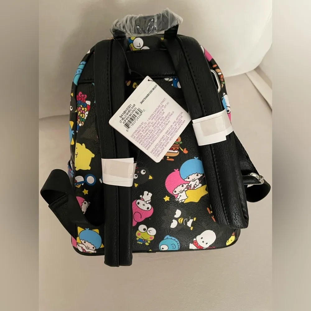 NWT Loungefly Sanrio Hello Kitty Backpack Black Multicolor - Image 3