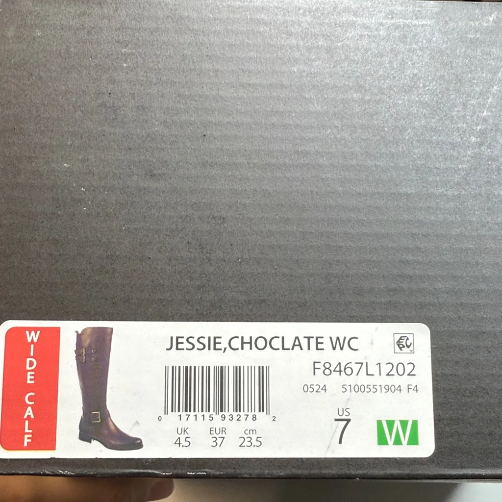 Naturalizer Jessie Wide Calf Riding Boots- Chocolate Leather- Size 7 Wide Calf - Image 6