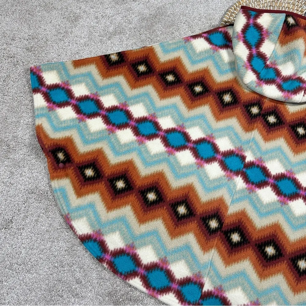 Patagonia Womens Lightweight Synchilla Fleece Poncho Oversized Timber Twist XS/S - Image 10
