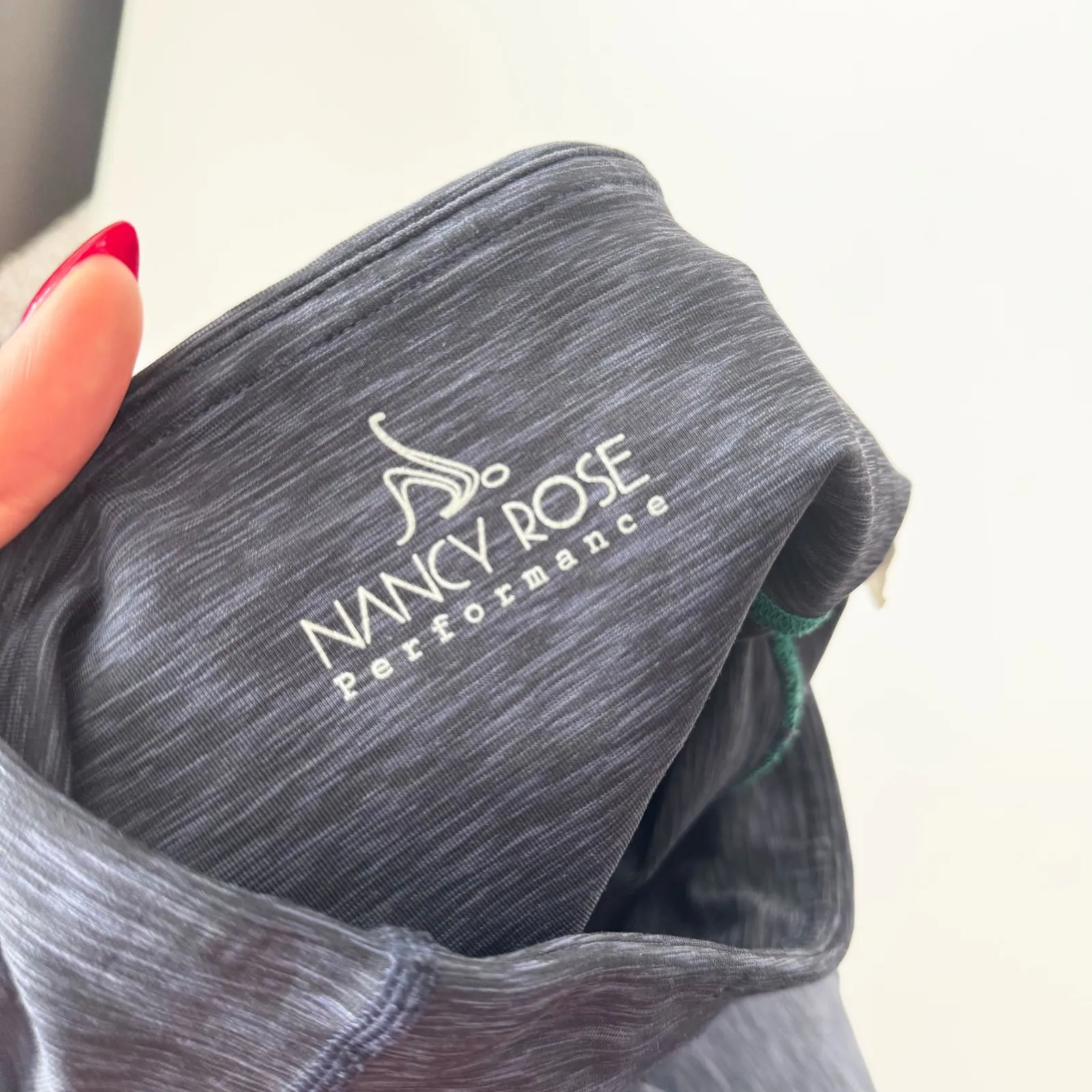 Nancy Rose Performance Leggings The Bar Method Heathered‎ Blue Workout Size 4 - Image 5