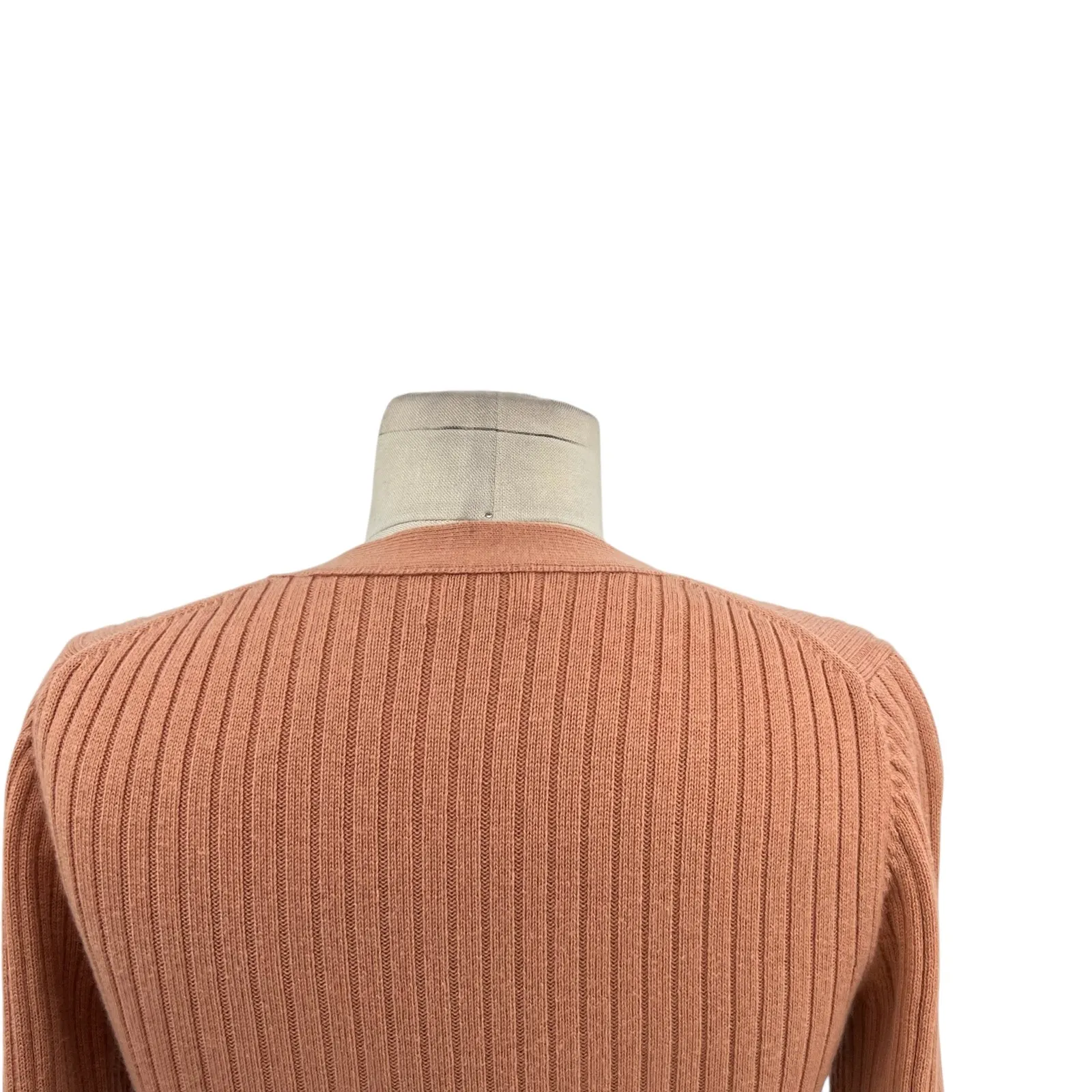Aritzia Wilfred Manila Cardigan‎ Sweater Wool Cotton Pink Beige Size Medium - Image 7