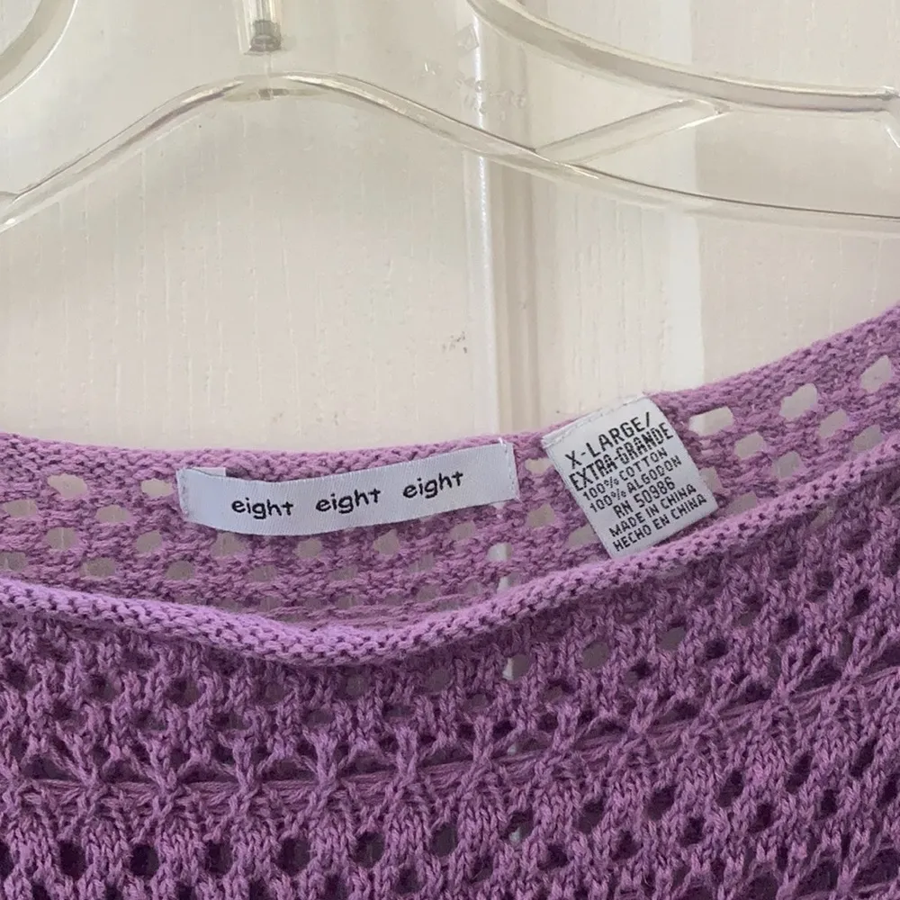 eight eight eight FINAL MARKDOWN  open crocheted sweater xl - Image 3