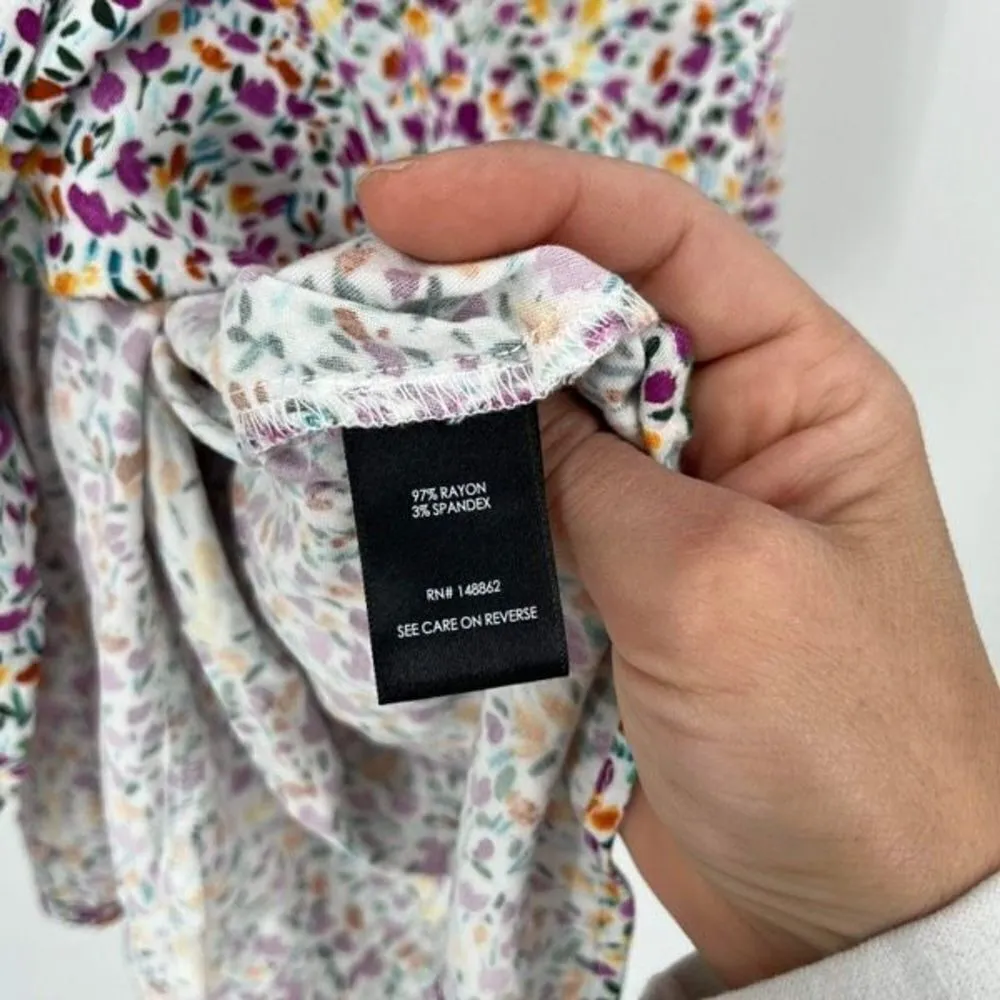 Torrid Fit‎ And Flare Floral Tie Back Stretch Challis Button-Front Tank Size 4X - Image 8