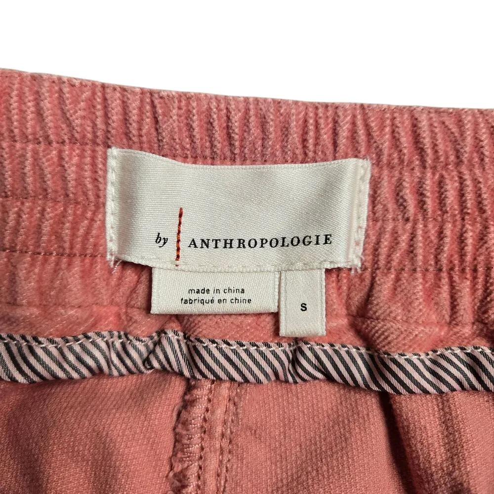 Anthropologie Corduroy Kalea Jogger Trouser Pants in Pastel Rose Size: S - Image 3
