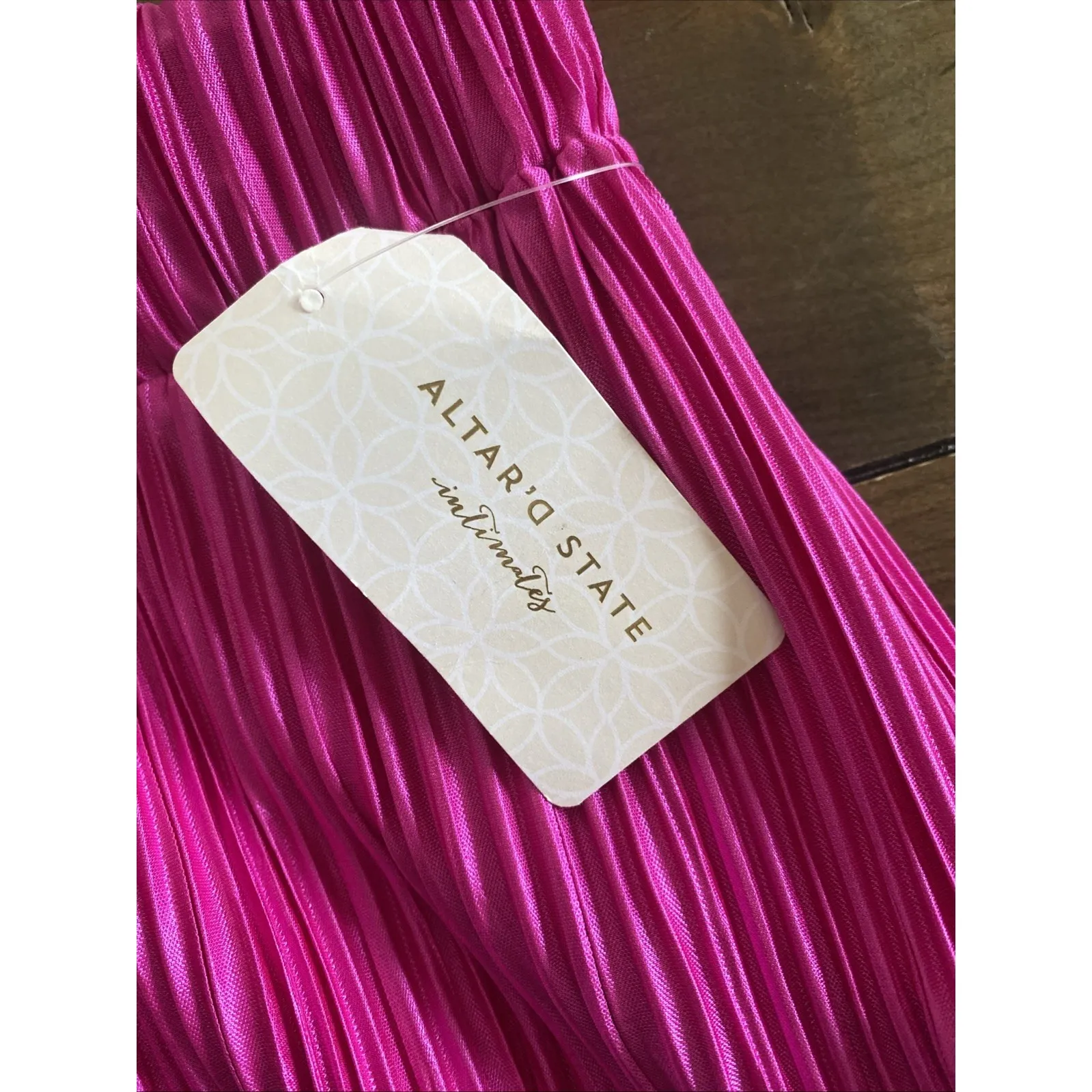 Altard State  Womens XS Pink Pants NEW Accordion Wide Leg Sleep Pants - Image 5