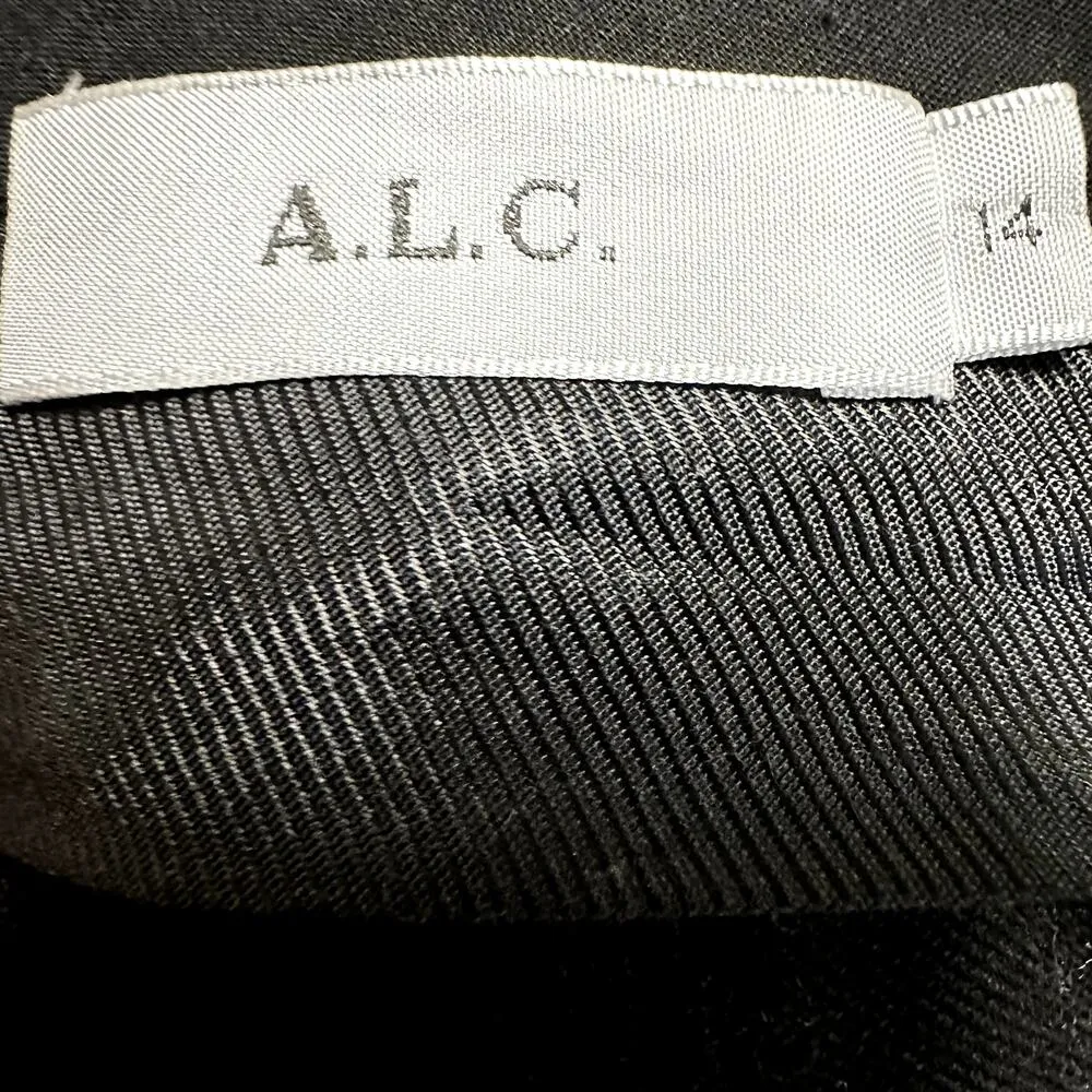 A.L.C. Trouser Dress Pants Flared High Waisted Relaxed Fit Career Black 14 - Image 2