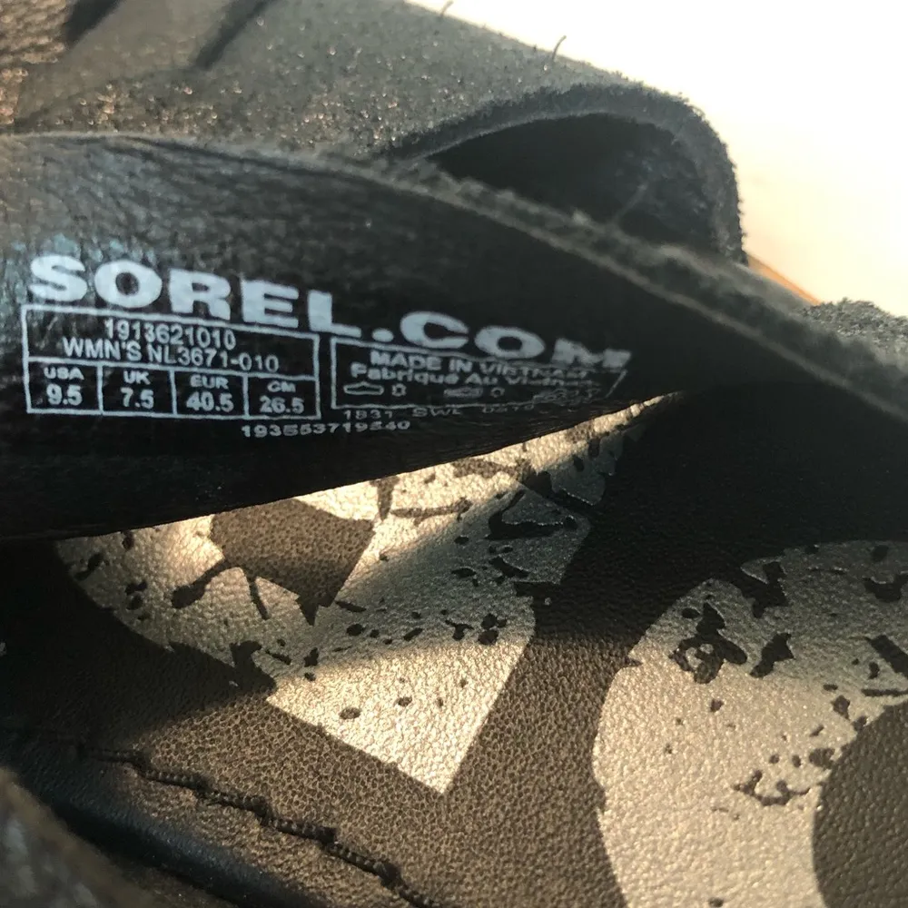 Sorel Sandal Ella Slides Black Leather in Sz 9.5 EUC Women’s Flip Flop Outdoor - Image 11