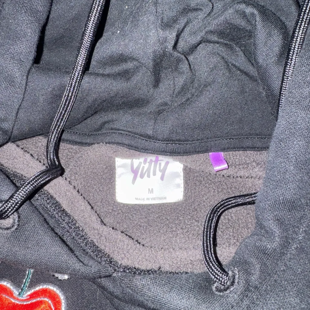 YITTY + FABLETICS cozy cherry crop hoodie sweatshirt medium - Image 9