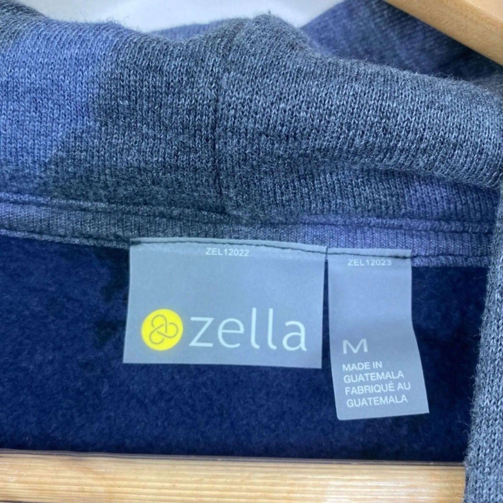 Zella Navy Nightfall Blue Cali Tie Dye Pullover Hoodie Women's Size Medium M - Image 2