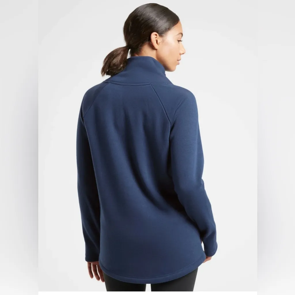 Athleta Cozy Karma Asym Pullover, Enchanted Blue SIZE LP - Image 2