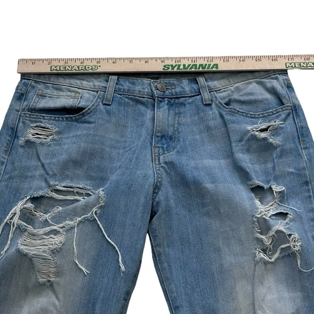 Flying Monkey Platinum Women Distressed Ripped Jeans Size 27 Light Wash Mid Rise - Image 8
