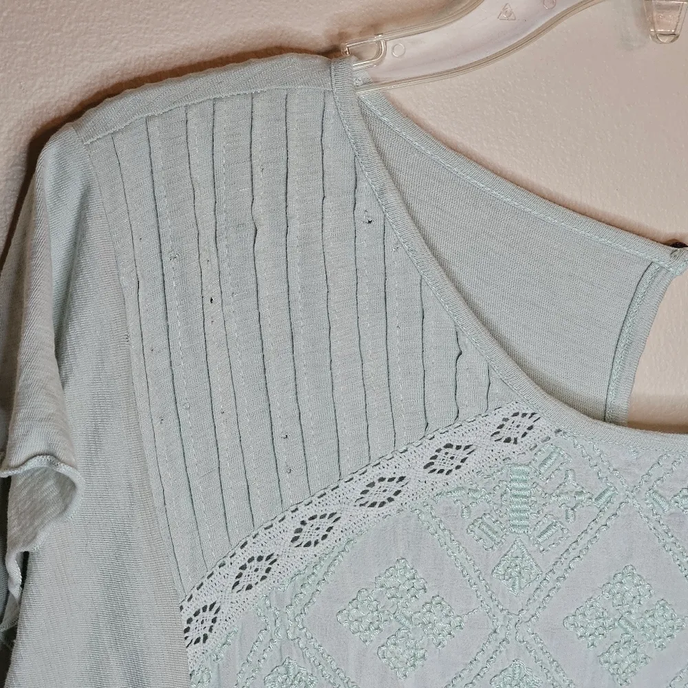 Wonderly Mint Green 2X Cottagecore Peplum Top - Image 4