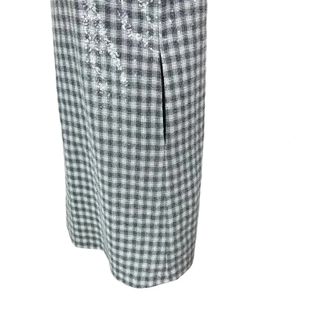 Draper James Collection Sequin Shift Dress Black‎ Gray Silver Size 6 - Image 8