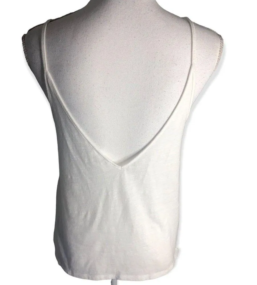 Victoria’s Secret White V-neck Sleeveless Tank Top - Image 74