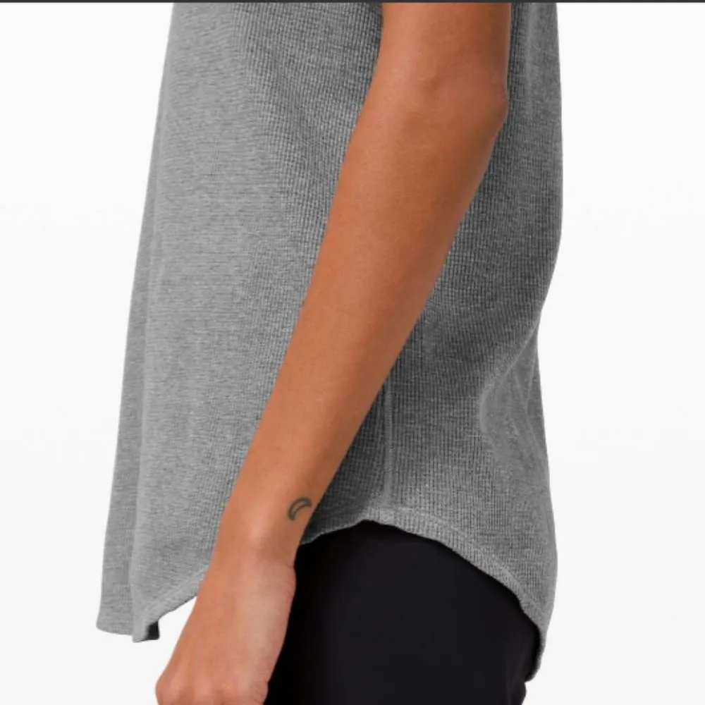 Lululemon Love Crew III *Waffle Heathered Core Medium Grey Size M - Image 4
