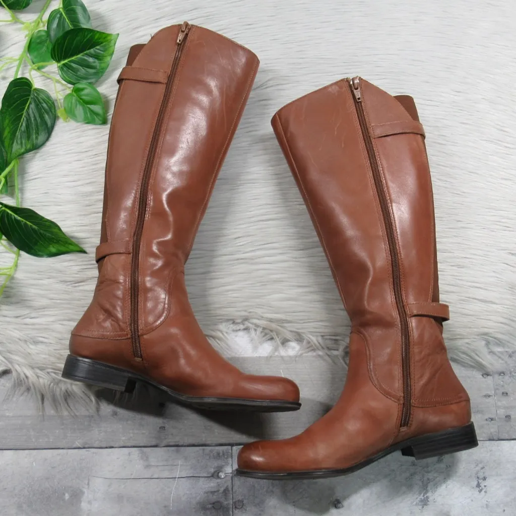 NATURALIZER Jamison Leather Knee-High Riding Boot Side Zip Women's Size 7.5 - Image 3