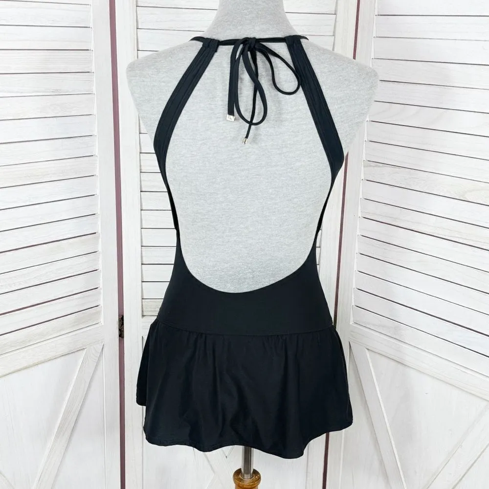 Kate‎ Spade Crescent Bay High Neck Swim Dress Swimsuit Black Small - Image 5